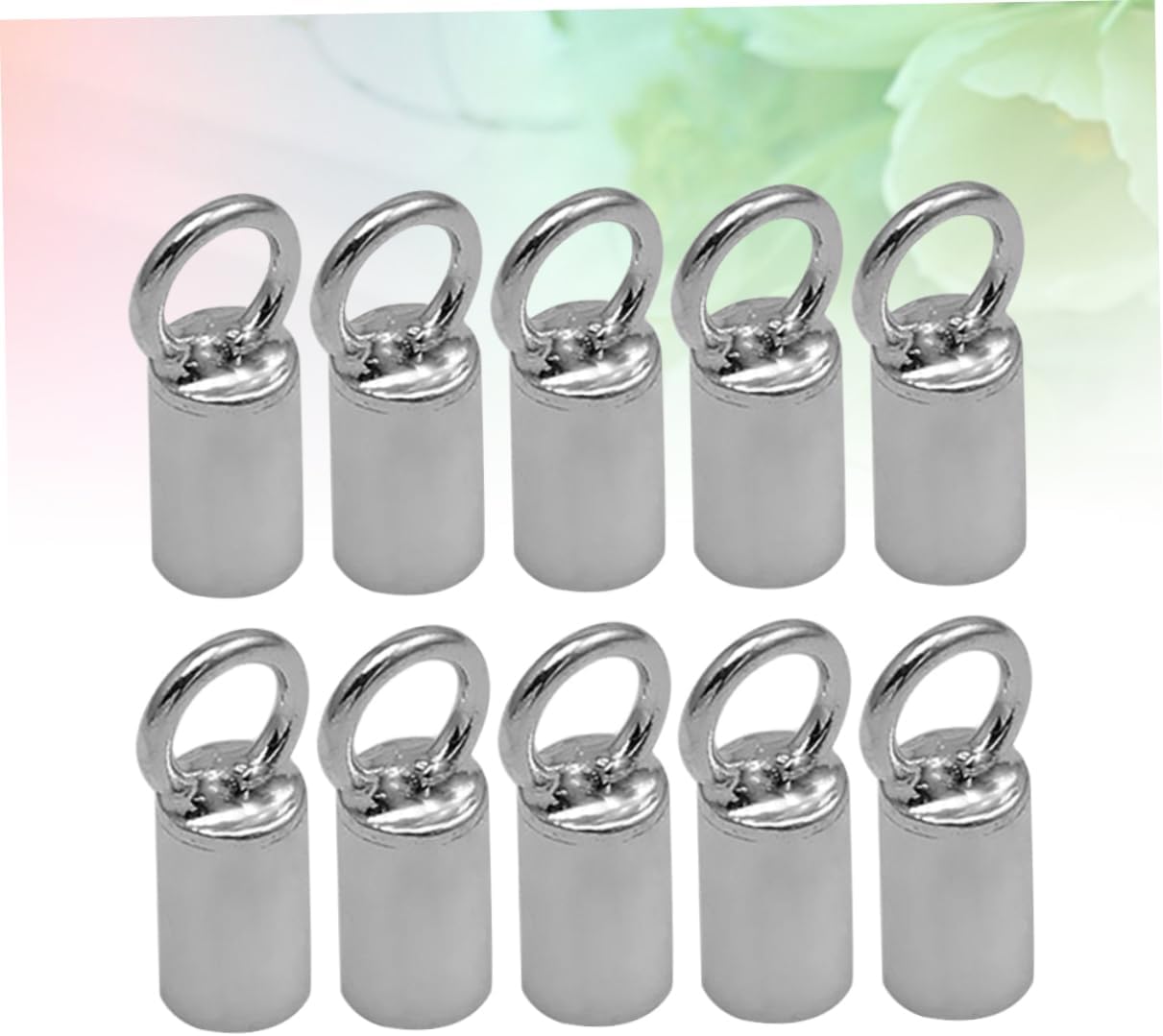 STOBOK End Crimp Beads Clasp for Necklace Chain Extenders Jewelry Connector Tube