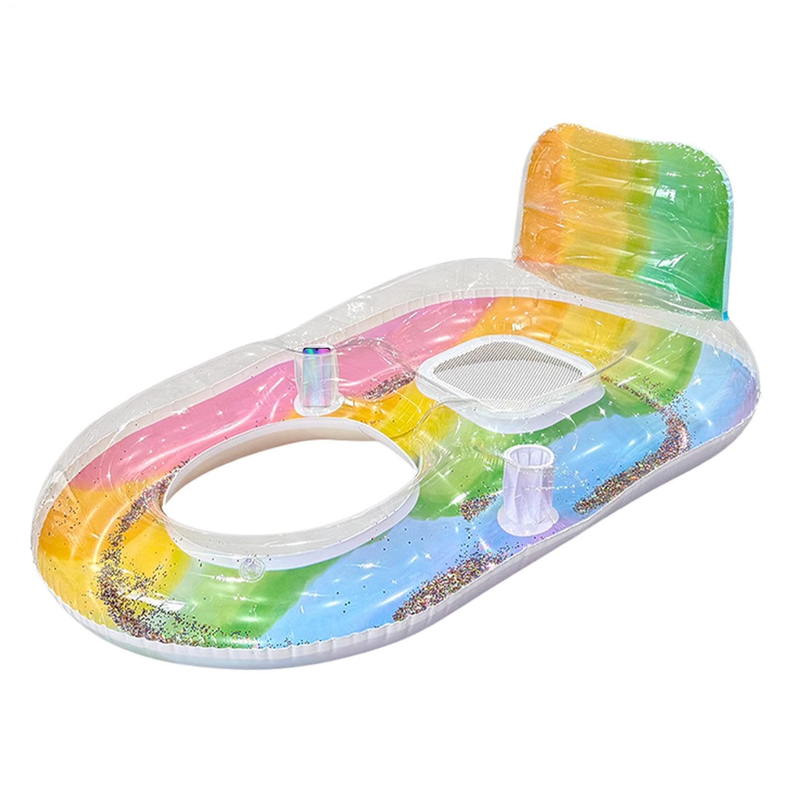 Chaise Flottante Piscine flottant antidérapant | flotteurs plage et radeaux piscine en PVC pour Plage Lac Rivière Camping Plein Air Fête Été Baignade Bronzage