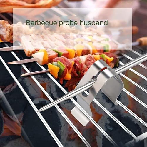 Miniatura 5 de Clip de sonda de termómetro, hornos soporte de sonda de lectura de temperatura para barbacoa, ahumador, horno, parrilla individual y tres agujeros