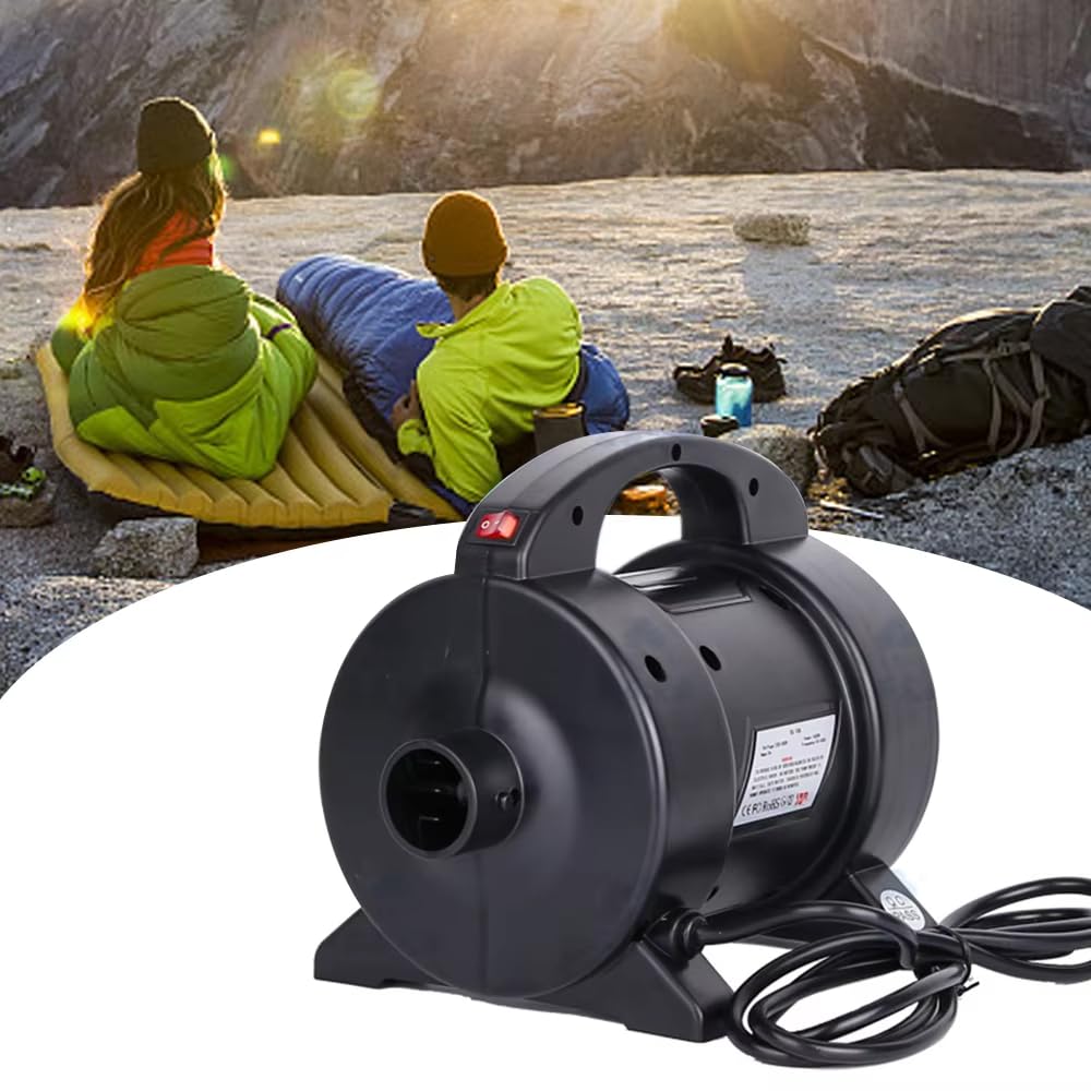 Pompa ad aria elettrica Gonfiatore Esponfiore, Gonfiatore 240 V/1600 W, Gonfiaggio rapido, con 2 ugelli pompa, Materassi gonfiabili, Piscina,Anello di nuoto