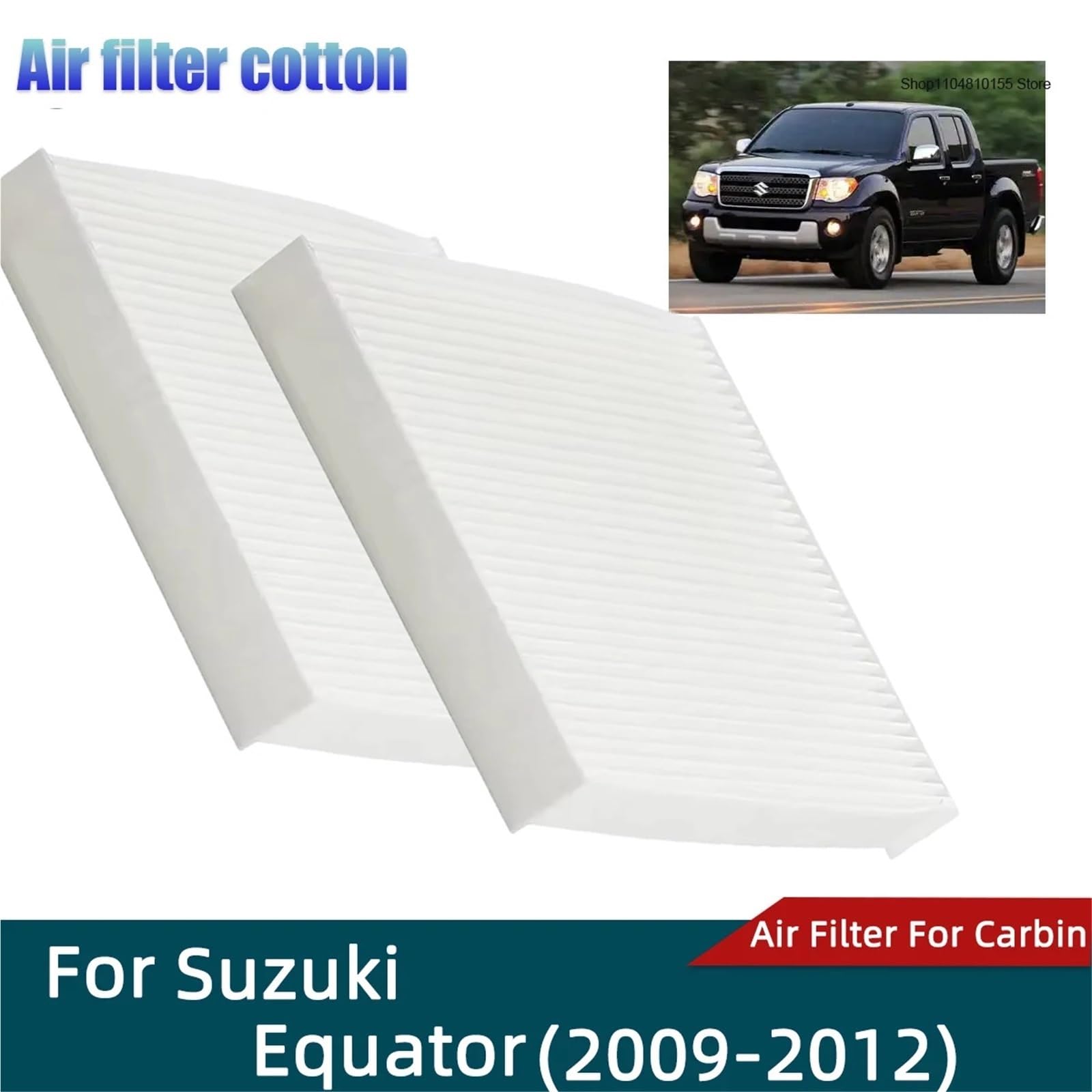 Filtr kabinowy Filtr powietrza kabinowy do samochodu Suzuki Equator CF10553 PBC25764 DW-25764 CF1099 FCAF1813P CU2623 PC1042 NN05156(2SET)
