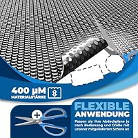 KESSER® Pool Solarabdeckplane Rechteckig 260 x 160cm Solarfolie 120 µm, Solarabdeckung Solarplane zuschneidbar, Poolheizung Wassererwärmung Wärmeplane, Solarplane mit 1xSchere, 1x Lochzange & 12x Ösen – Ansicht 2