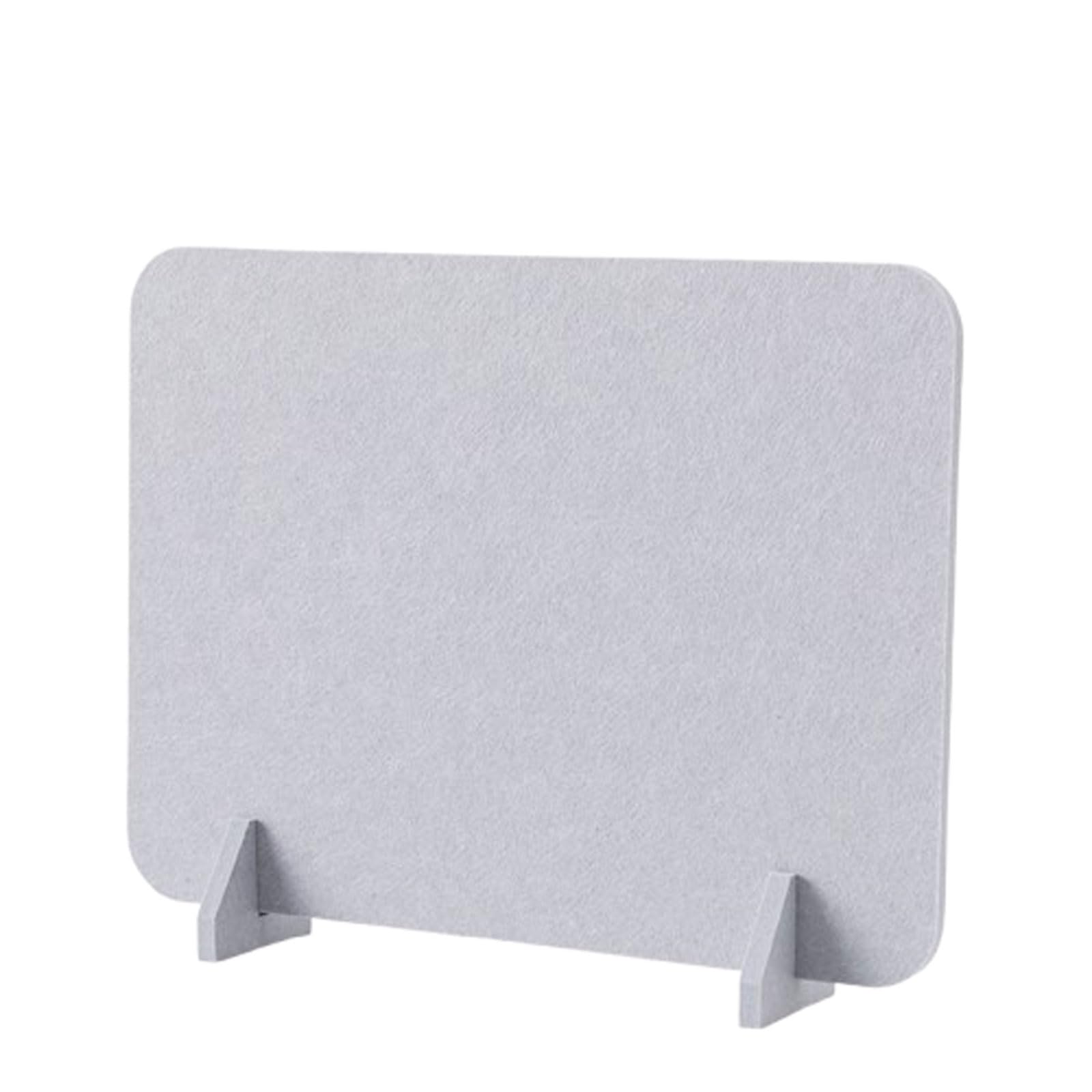 30x40cm,Acoustic Freestanding Desktop Partition,Felt Screen Reduce Noise And Visual Distractions For Classroom Office(Light Gray)