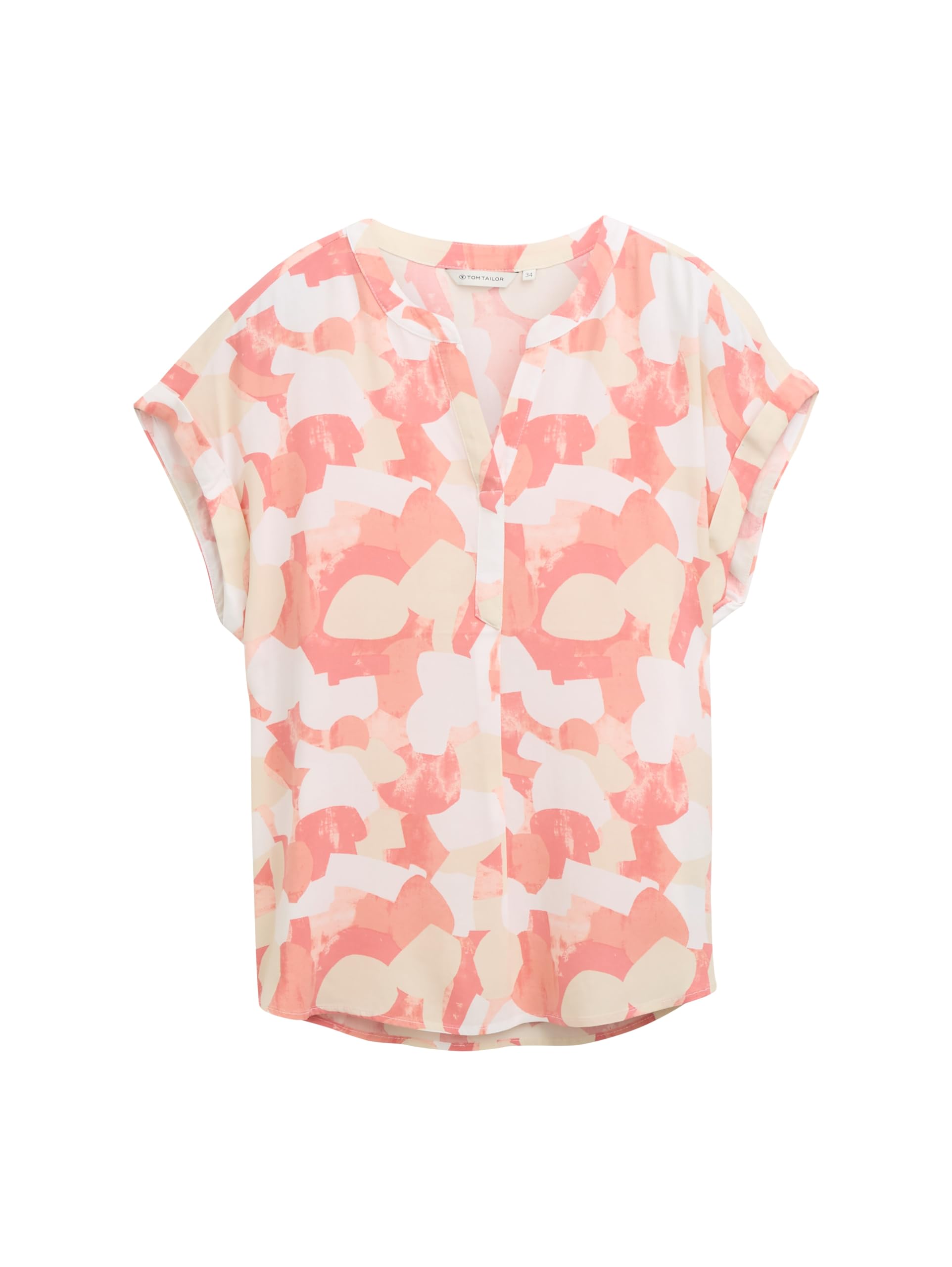 Tom Tailor Damen Bluse mit V-Ausschnitt
