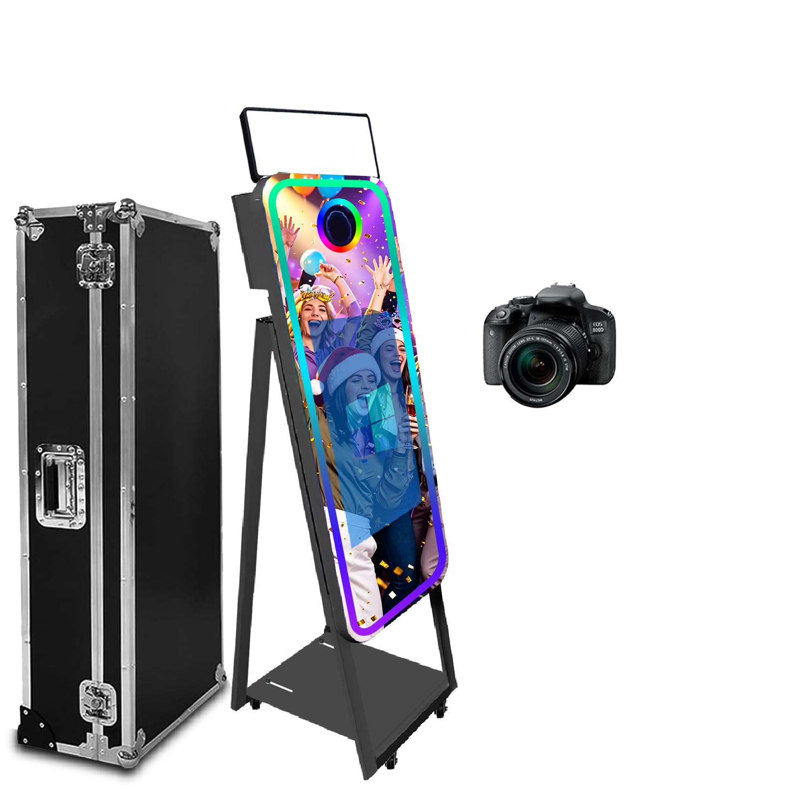 Cabina de fotos de espejo con pantalla táctil de 22 pulgadas, máquina de cabina de fotos réflex réflex digital de 40 pulgadas, máquina de fotos para bodas, fiestas, eventos (cabina de fotos