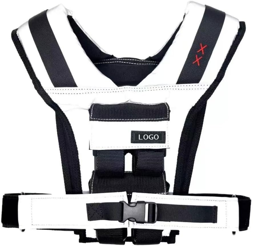 Oxford Fabric Weighted Vest for Running, 18-65 lbs, Adjustable Weight Vest, Waterproof Ergonomic Vest for Strength Training, Gym, Sports