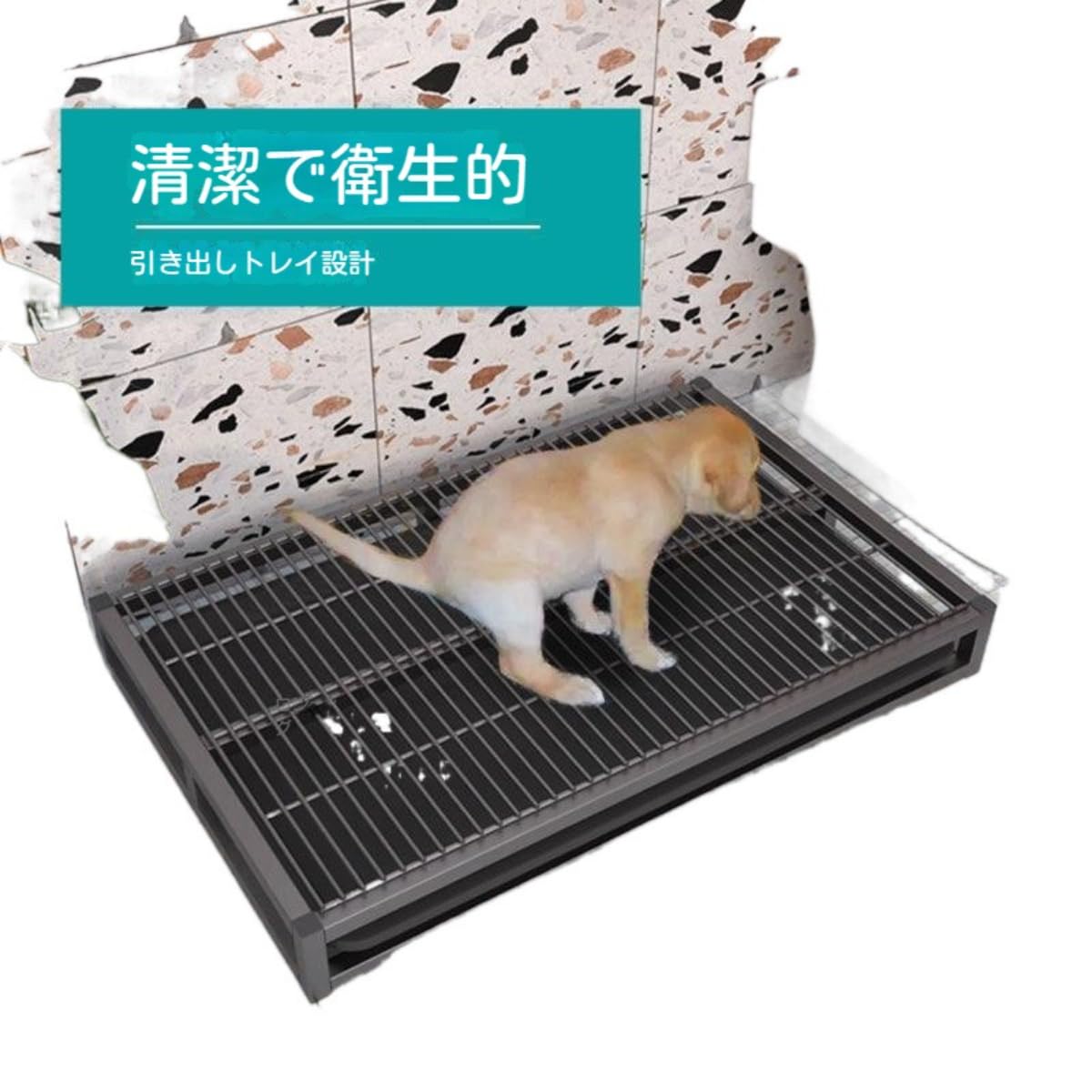 Amazon | Barkolauペットトイレ 引き出し式犬用トイレ ステンレス鋼の犬用訓練マット 小型犬と大型犬に適しています 二層設計でペットの足を乾いた状態に保ちます  床を保護します お手入れが簡単 (Sサイズ 52cm×35cm) | Barkolau | トイレトレー 通販 引き出し式犬用トイレ ステンレス製トレーニングマット 小型犬から大型犬まで対応 ペットの足を濡らさない2層構造 床を保護 お手入れ簡