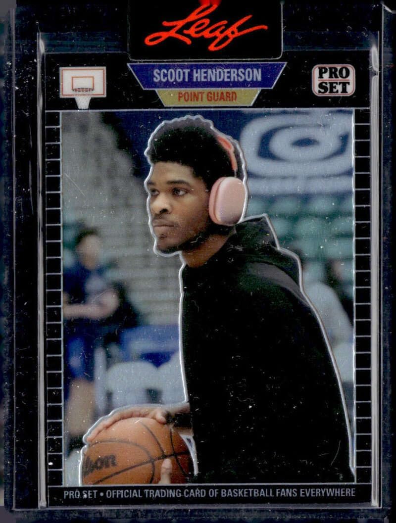 SCOOT HENDERSON RC 2023-24 Leaf Pro Set 7/49 Black #23 Blazers ROOKIE NM+-MT+ Basketball