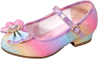 Sapatos infantis com sandálias brilhantes de diamante, sapatos de princesa, salto alto, para mostrar sapatos de princesa, para meninas grandes