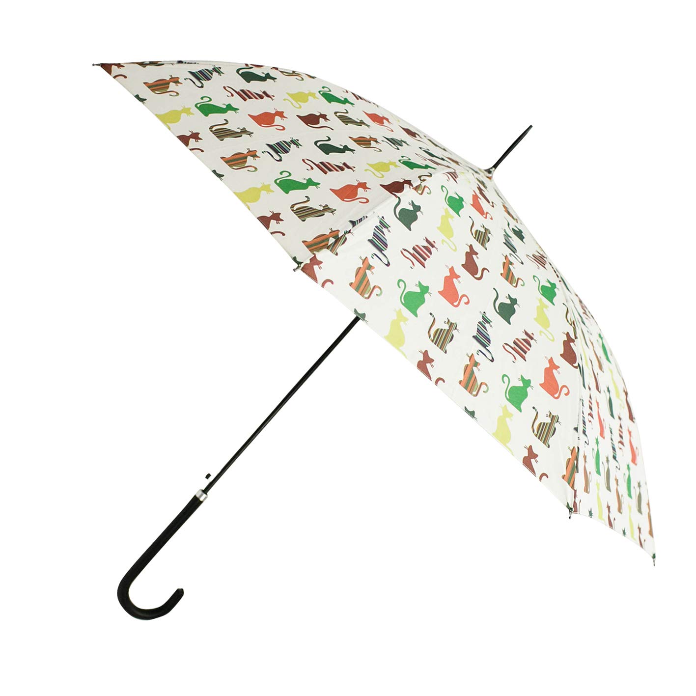 Signare Automatic Stick Windproof Umbrella for Women Sun Parasol Designs (Cheeky Cat, UM-ST-CHEKY)