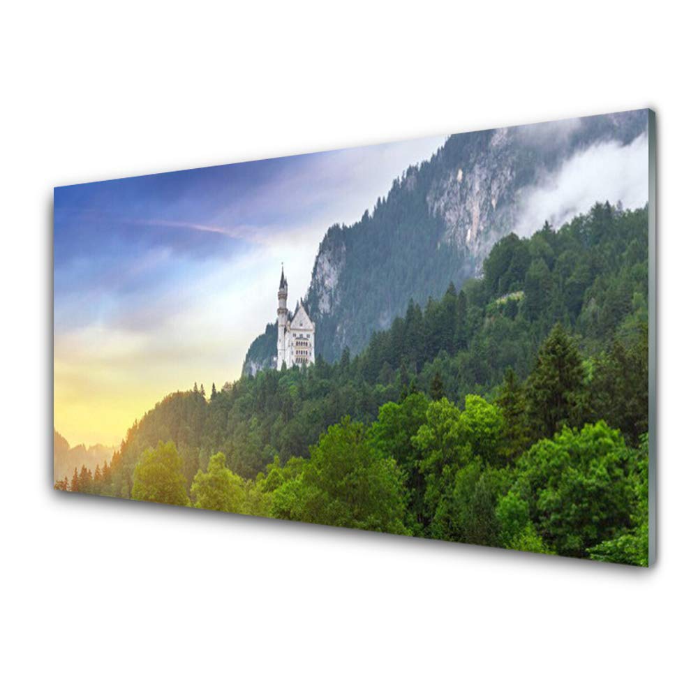 Impression sur verre trempé Tulup panorama montagneux déco premium 100x50