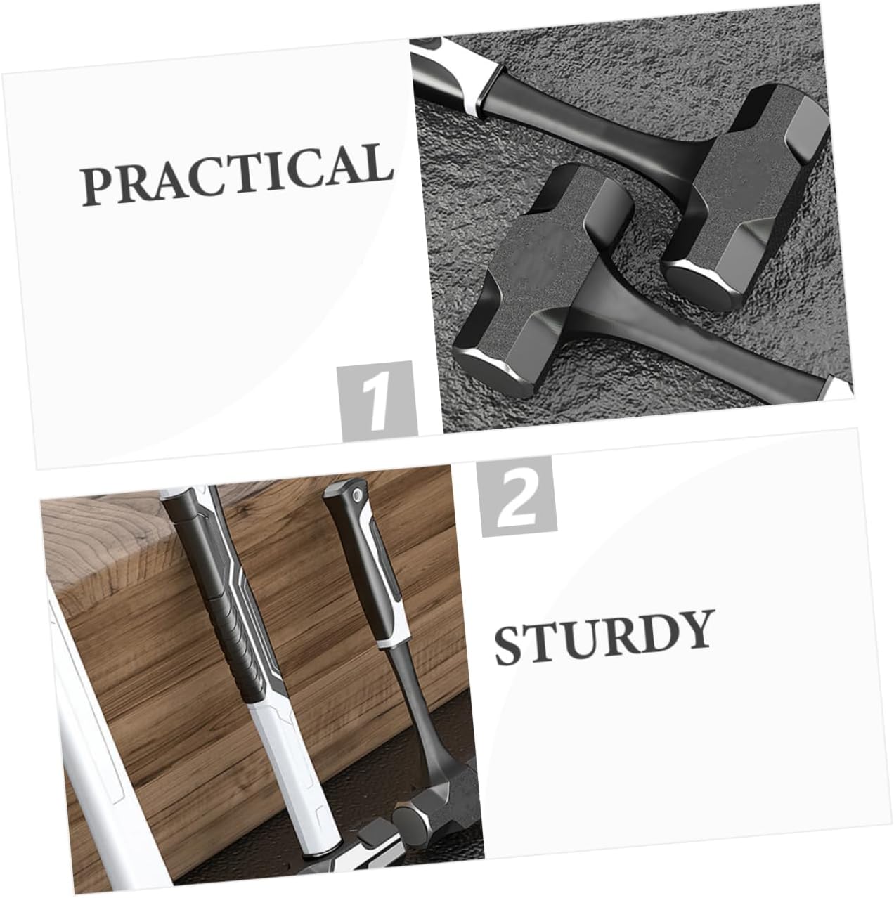 STOBOK Heavy Duty Carbon Steel Octagonal Wall Smashing Hammer Durable Professional Tool for Home and Construction Use