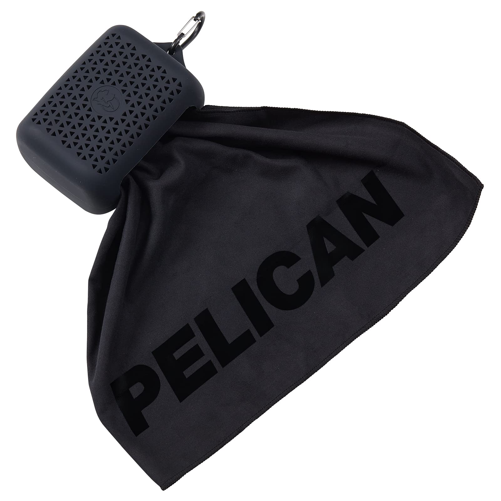 Pelican Outdoor - Multi-Use Towel with Carry Case - Ultra Absorbent Microfiber - Stealth Black