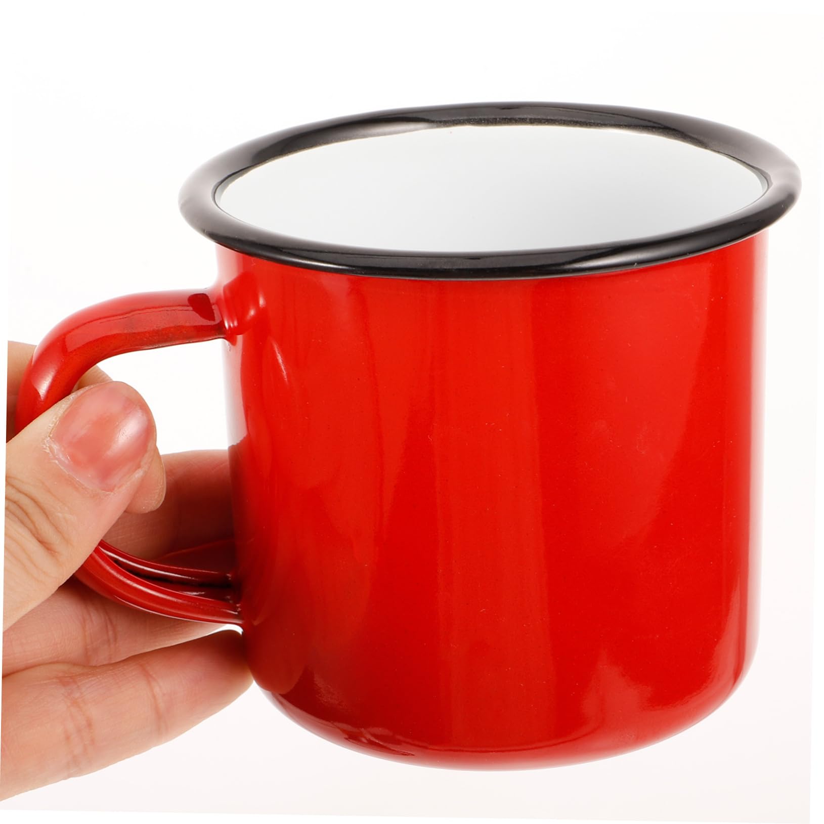 4stücke Emaillebecher Wiederverwendbare Trinkbecher Geeignet für Tee Kaffee Milch Wasser Getränke Heiße Partybecher Weinbecher Bruch und Verformungsbeständig