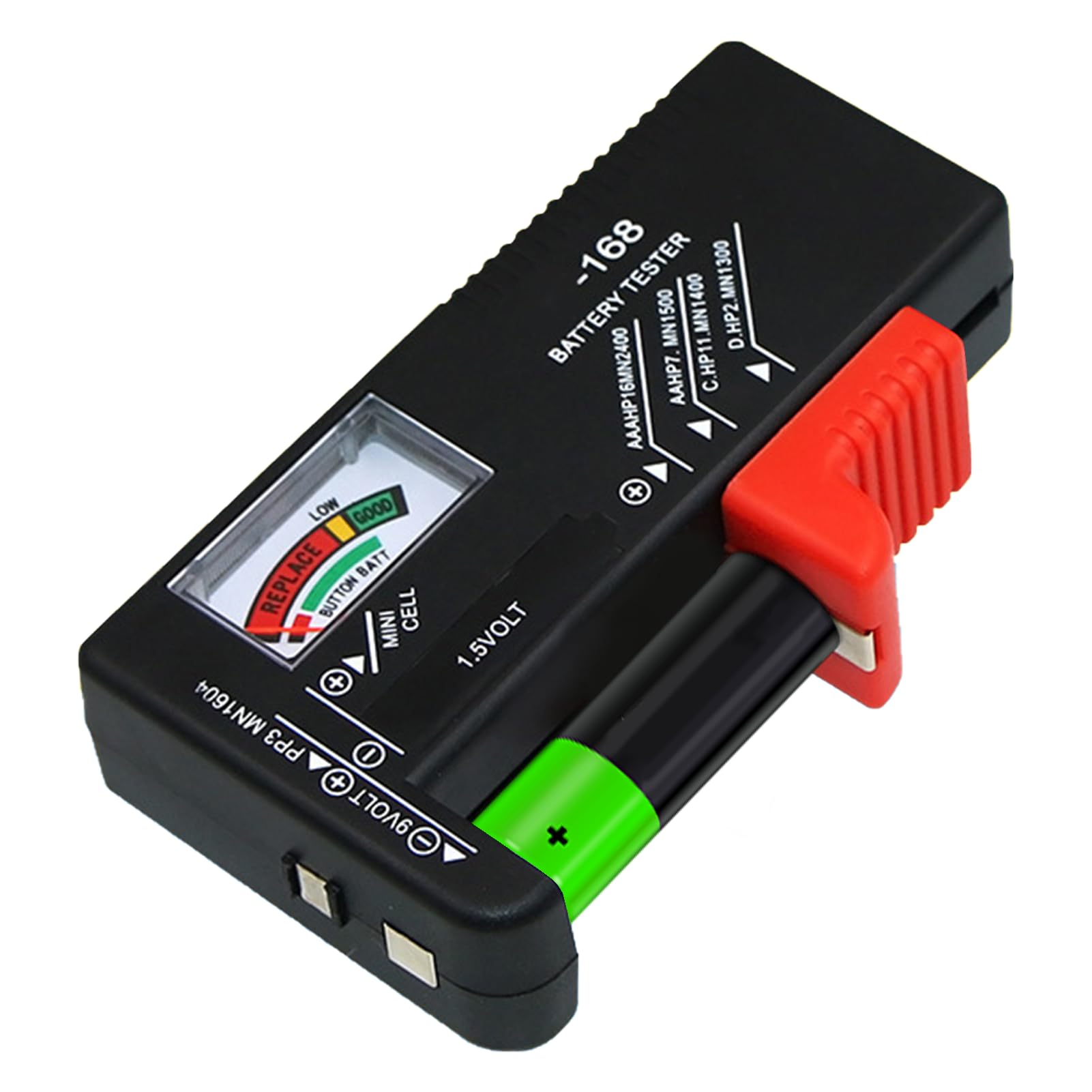 Testeur de batterie pour piles AA AAA D C 9V 1.5V bouton