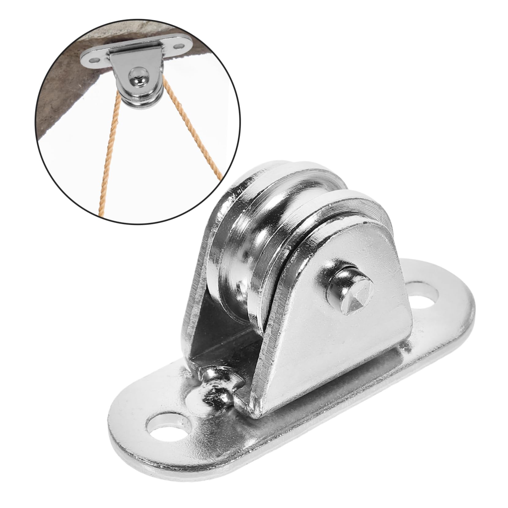 CIYODO 2pcs Pulleys Ceiling Pulley Mount Cable Wheel Heavy Duty Lifting for DIY