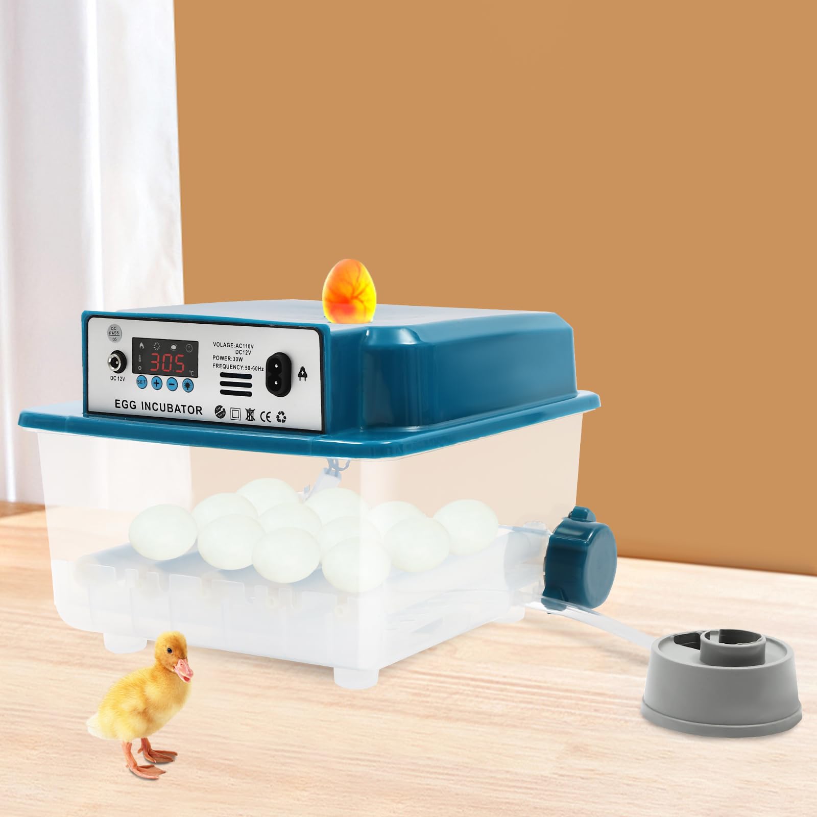 Incovatrice automatica 16 uova, temperatura controllo & automatico Egg Turner per varie uova, incubatrice polli, fagiani