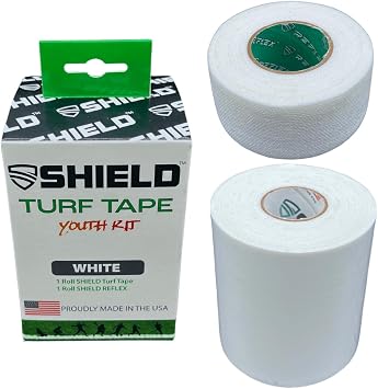 Shield Youth Turf Tape for Football 3 Wide, White
