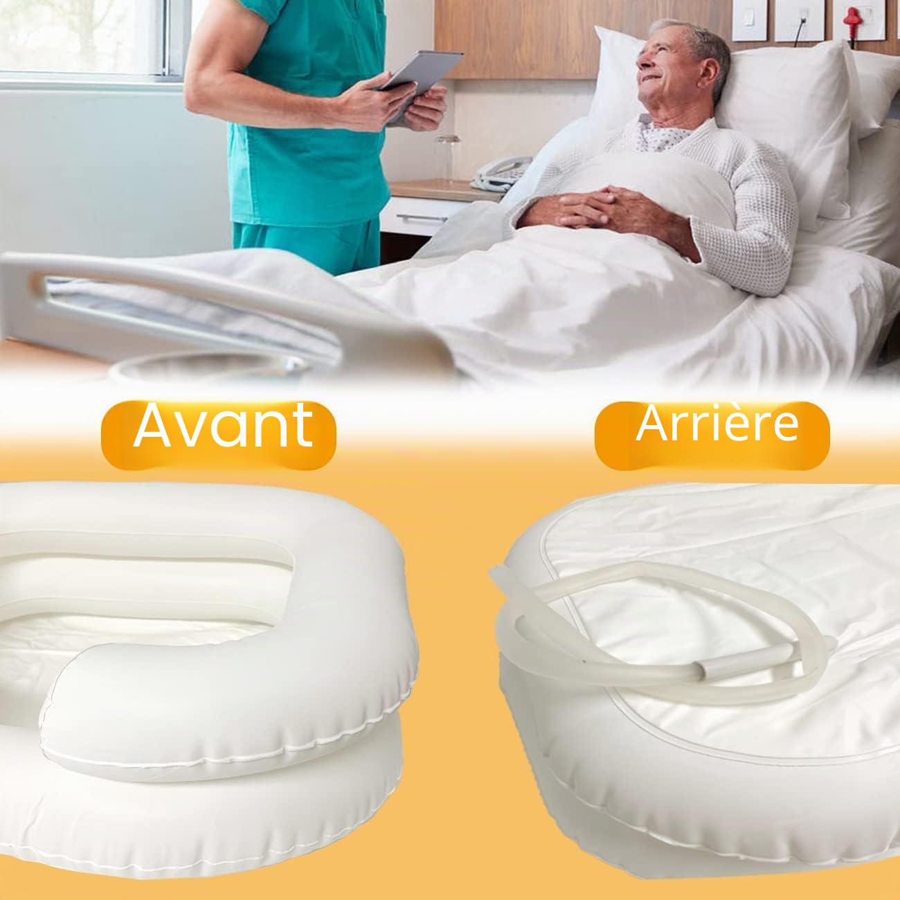 Système de douche de nuit, kit de lavabo gonflable pour lit de personnes âgées, facile à handicaper, grossesse, allongé (lot de 6)