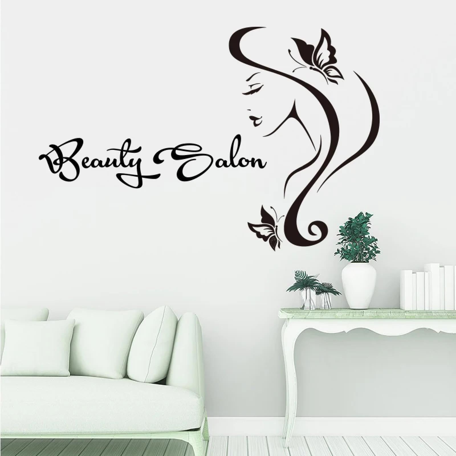 YOUOUSI Nail Salon, Makeup Salon, Hair Salon, Beauty Salon, Glass wall Decals, Beauty Salon Women's Butterfly Window wall Decals Decorations