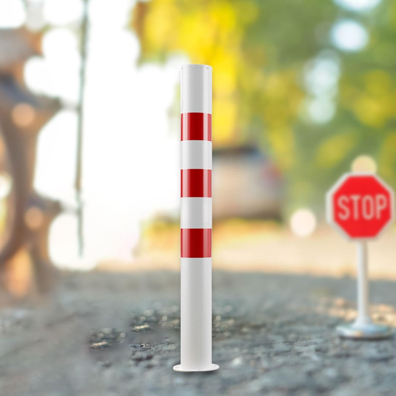 Generic Poste Delimitador Seguro Poste Delimitador Estacionamiento Guía Tráfico Protección Poste Acero Barrera Multifuncional Diseño Fijo Adecuado para Hotele, Sin anillo