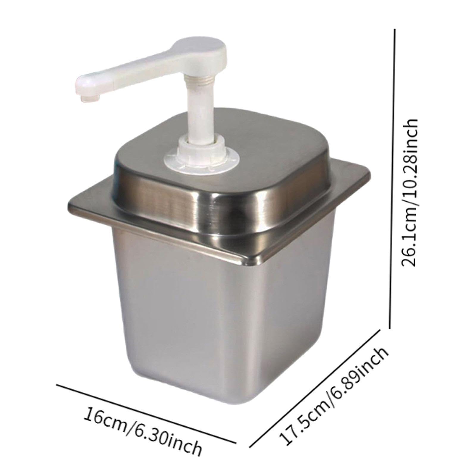 Botella con Dosificador de 2,3 L para Salsas Y Condimentos, Dispensador Manual para Cocina Y Bar, 15 CC