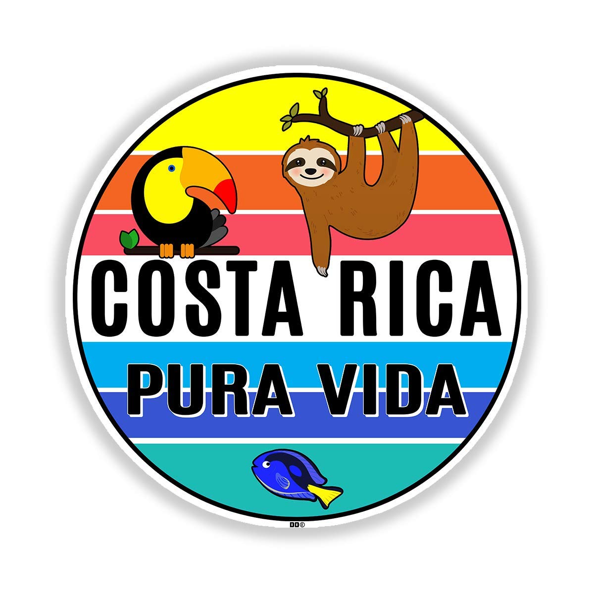 Sticker Costa Rica vinyle pour personnaliser vos bagages et votre auto