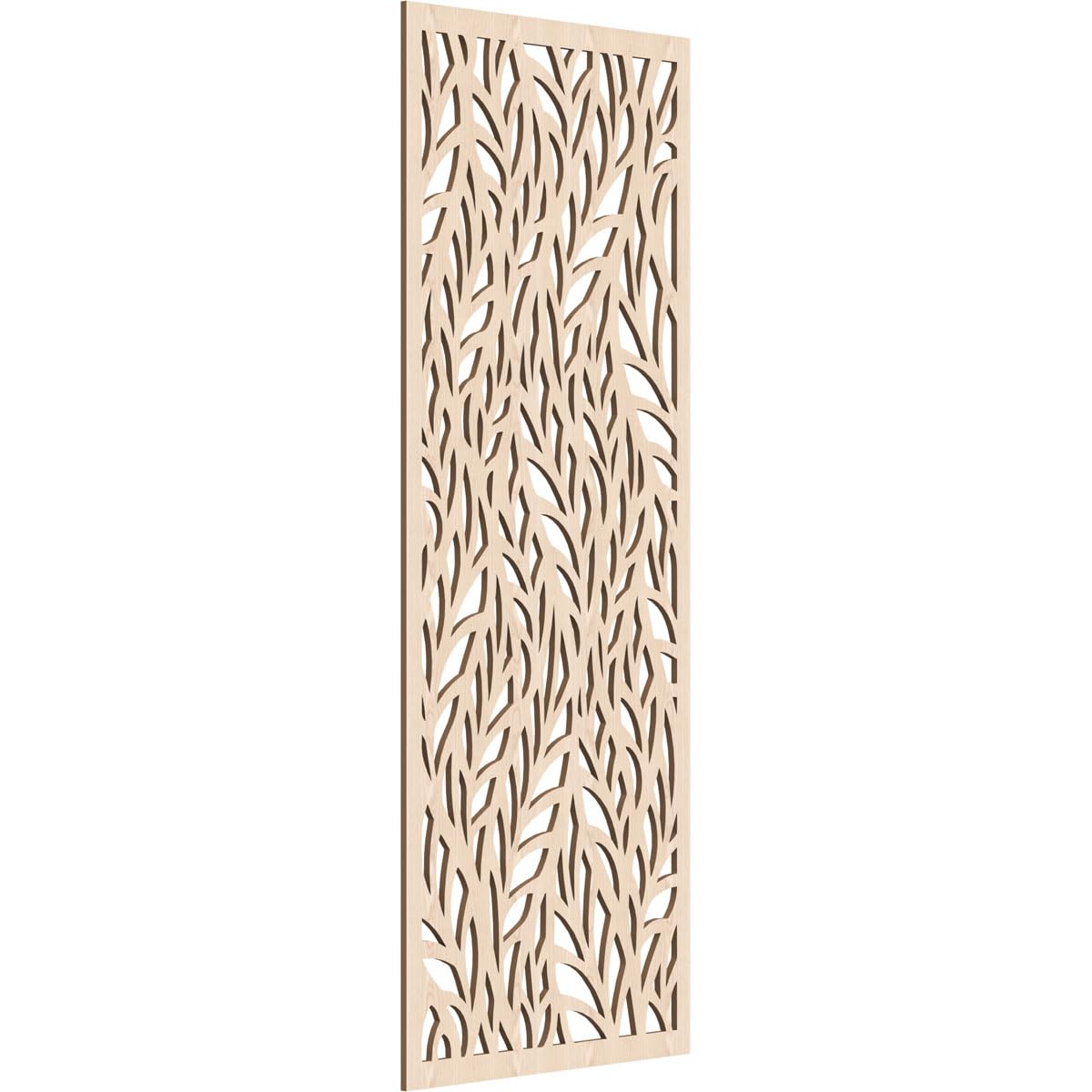 Ortonville Decorative Pierced Fretwork Wood Wall Panels, 19 3/8"W x 49 3/8"H x 1/4"T, Red Oak