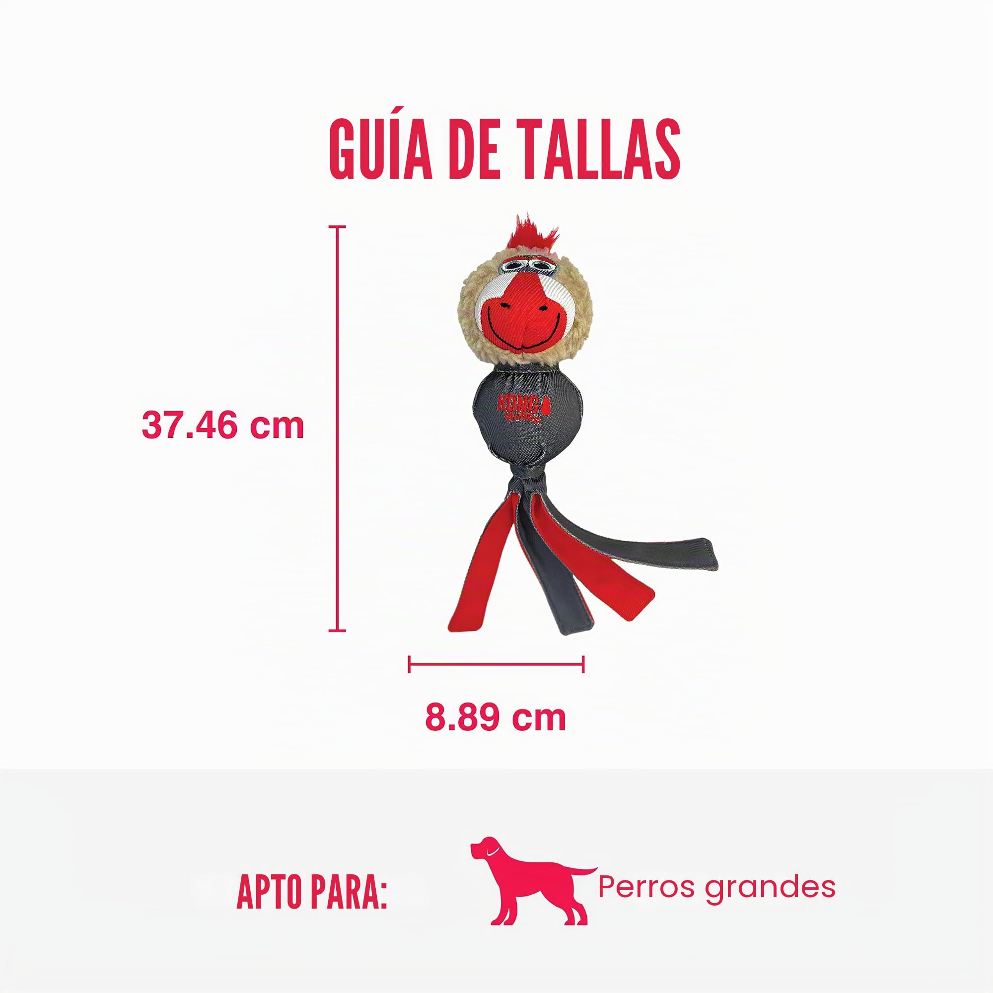 Juguete Para Perros Kong Wubba Zoo Mandrill L