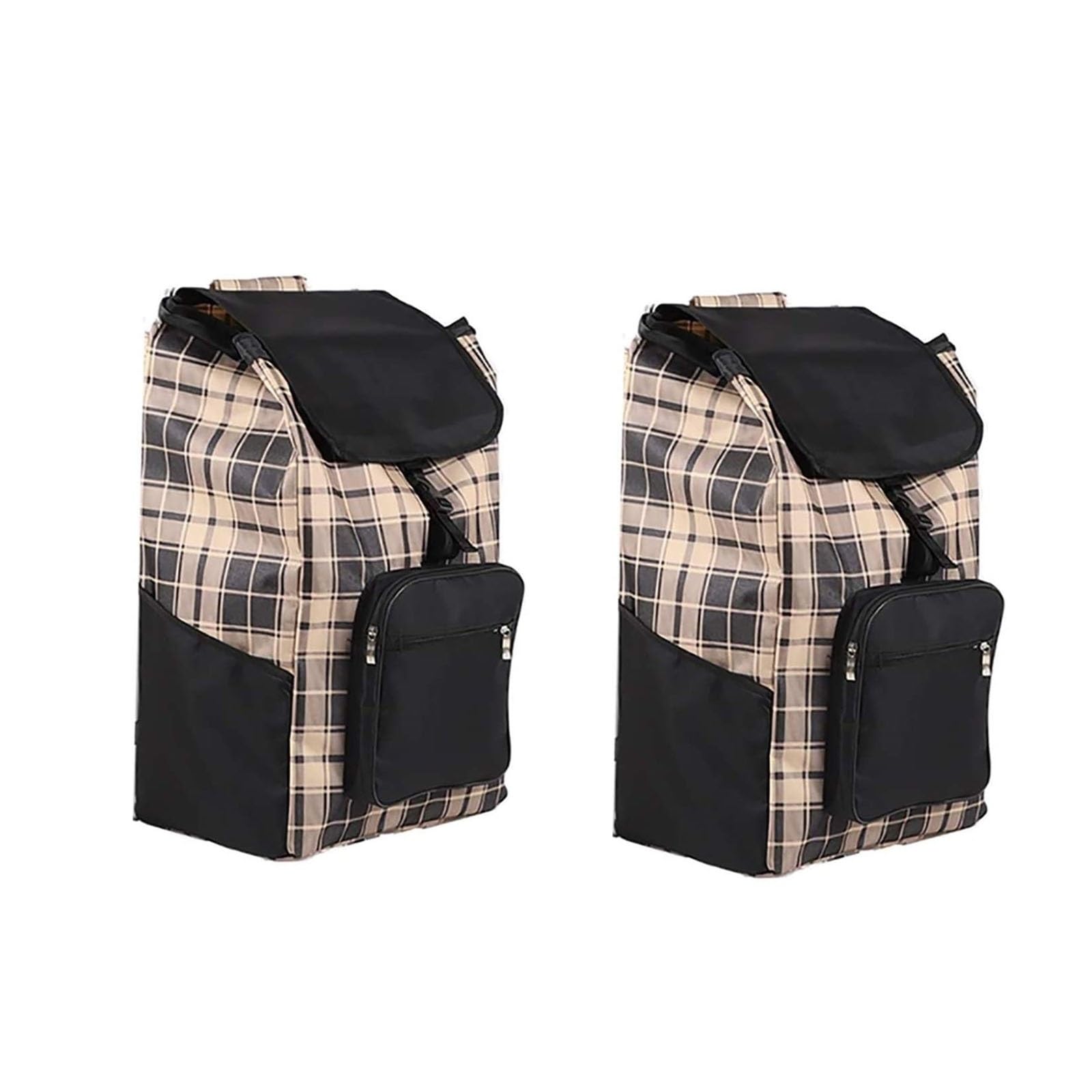 Bolsa de Repuesto para Carrito de Mano de 1/2 Pieza de 48 L, Bolsa de Repuesto para Carrito de La Compra, Bolsa de Repuesto Reutilizable para Carrito, Bolsa de Repuesto Plegable para Cesta de La Comp