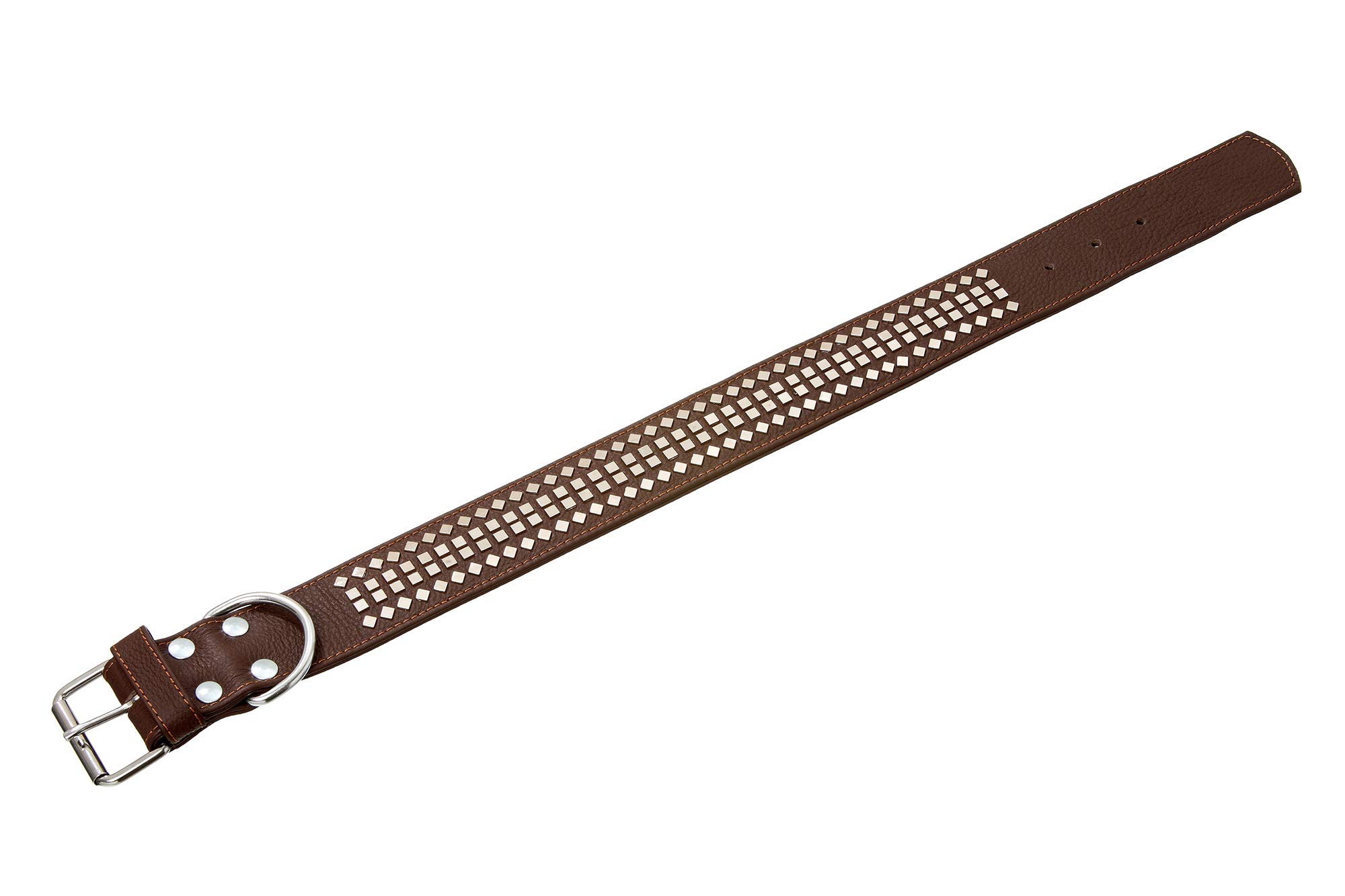 Karlie Halsband Vintage Viereckniete L: 60 cm B: 50 mm braun