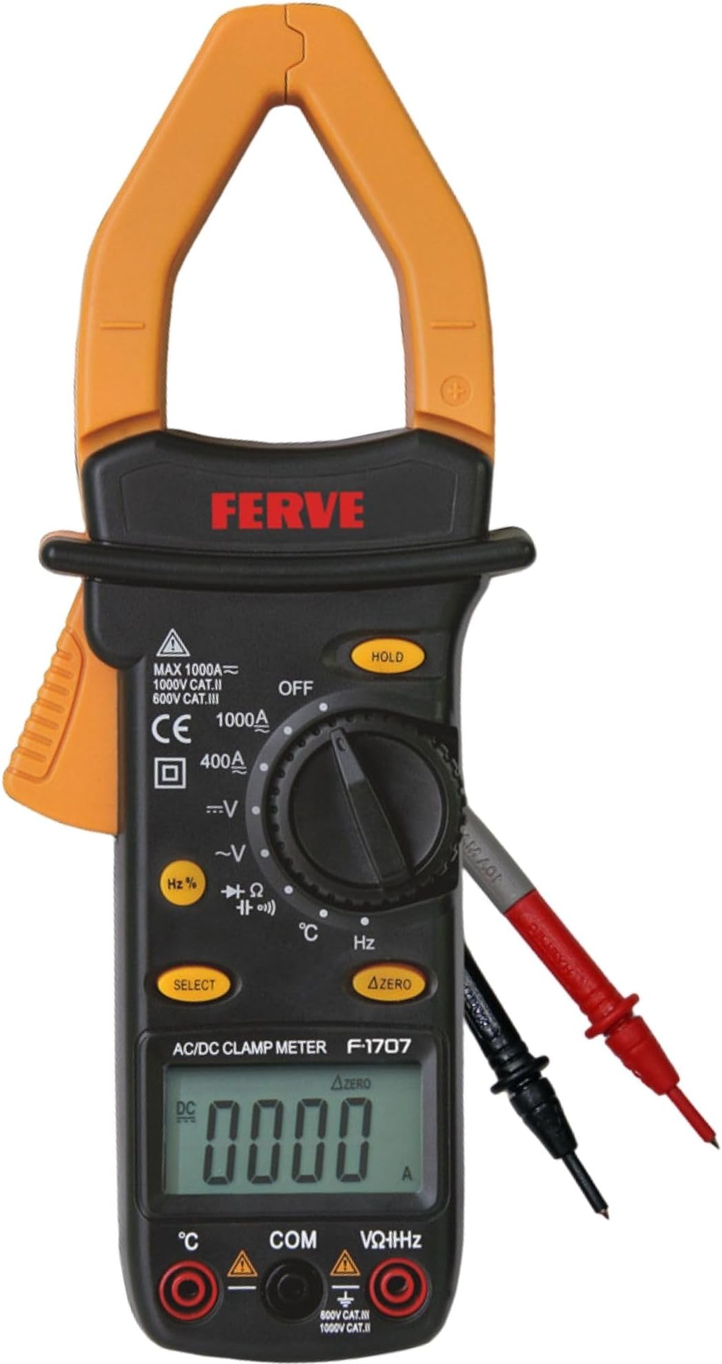 FERVE F-1707 Amperymeter Clamp with Multimeter Functions
