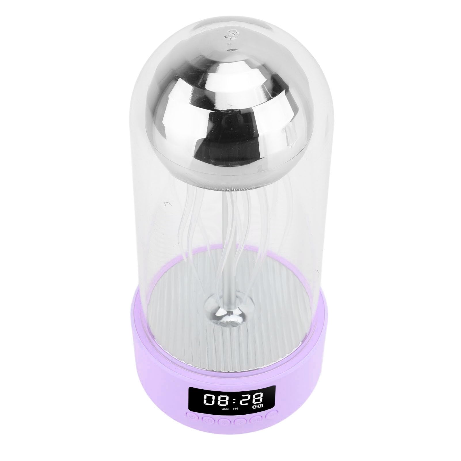 Aramox Altoparlante con Lampada Altoparlante Ricaricabile con Luce Notturna ABS TPR con Bluetooth 5.0 Luce a 7 Colori 2000mAh 8H Riproduzione per Camera da Letto Comodino Gaming Party (PURPLE)