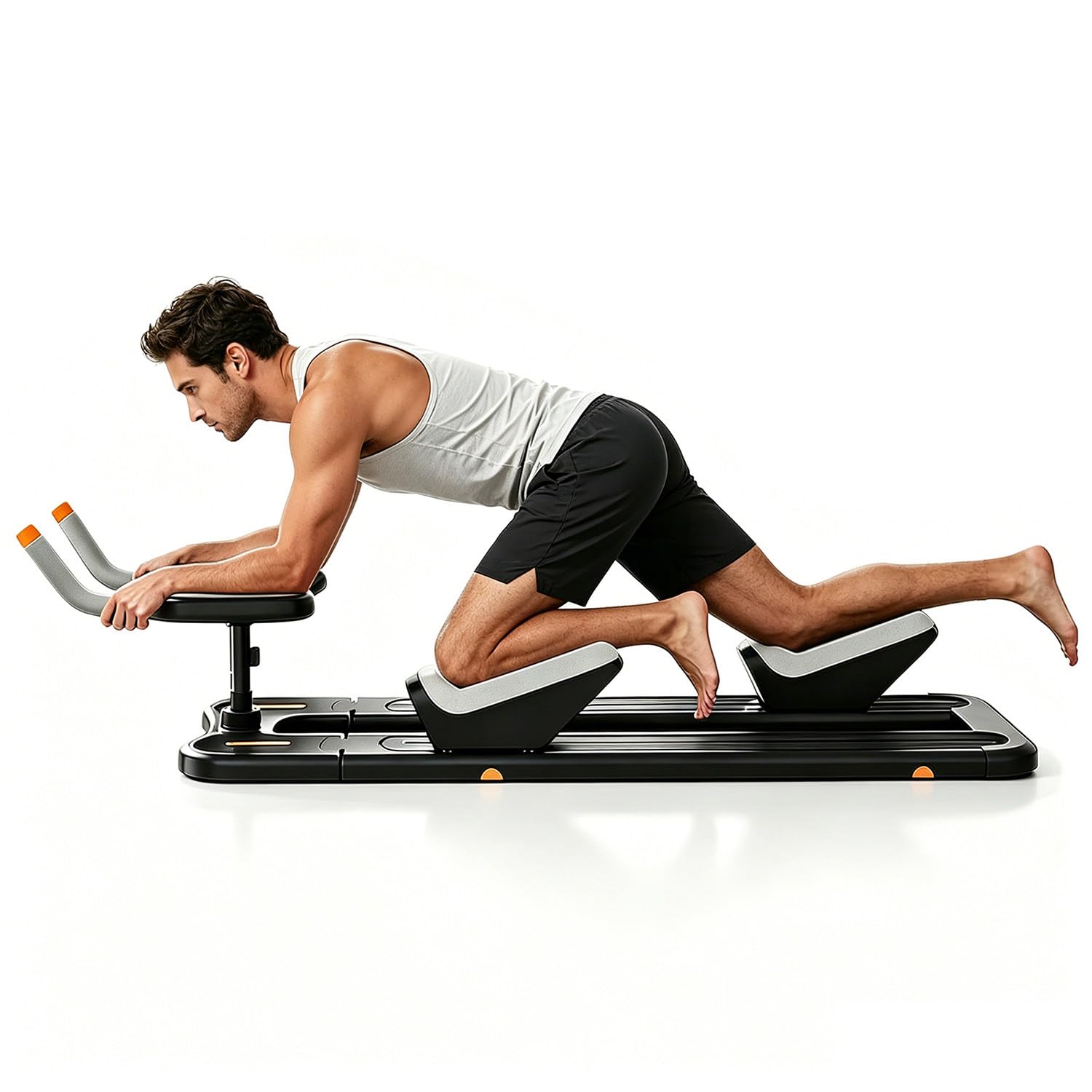 SICWEDIM Crawling Machine for Adults, Core Trainer, Full Body Workout Machine, Spine Twist and Stretch Trainer, Ab Twist Machine, Back Stretcher with Counter, 4-Level Height, Home Gym Equipment