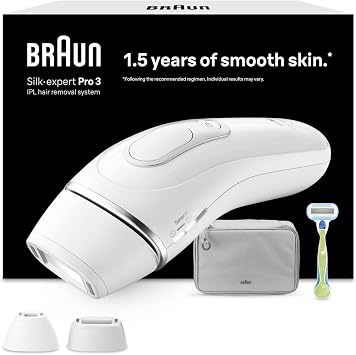 Braun Silk·expert Pro 3 IPL Tüy Alma Sistemi, PL3122, Çanta, Gillette Venus ve 2 Başlık ile