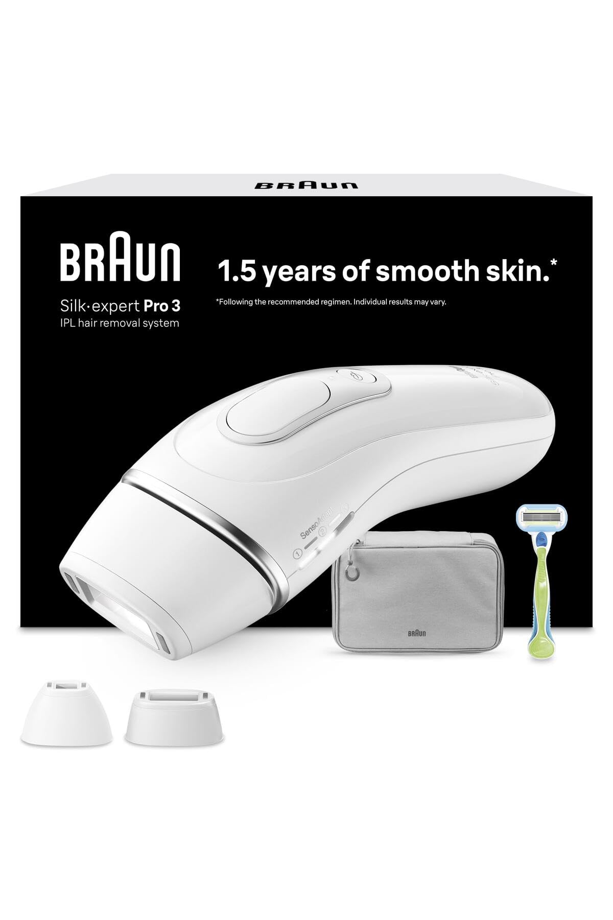 Braun Silk-expert Pro 3 IPL-Epilierer PL3122 – Weiß/Silber