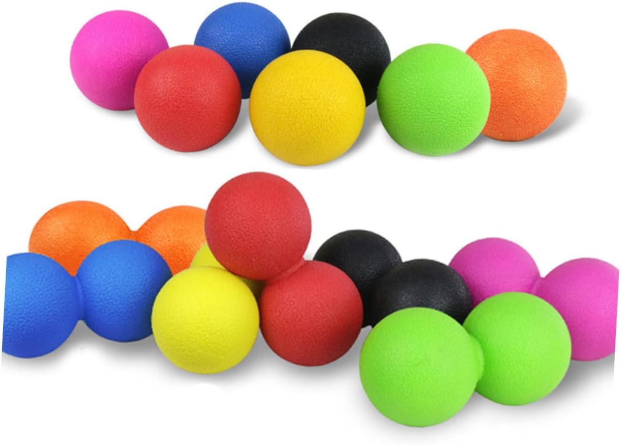 Mikinona Peanut Massage Ball for Muscle Relief Rose Red Deep Tissue Myofascial Release Foot Massager for Neck Shoulder Back Calf Glute Soreness and Plantar Fasciitis Therapy