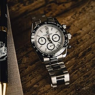 RollsTimi Pagani Design Men's Watch Multifunction Men's Sports Clock Quartz Chronograph Japan VK63 Movement Stainless Steel Strap Automatic Date