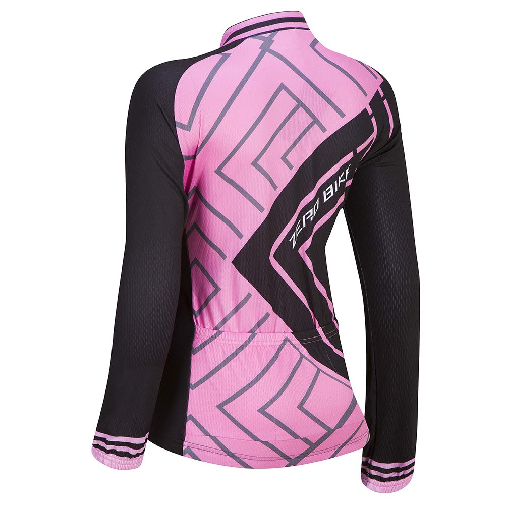 Damen Atmungsaktiv Schnelltrocknend Fahrradtrikot, Outdoor Lange Ärmel Radsport-Shirt