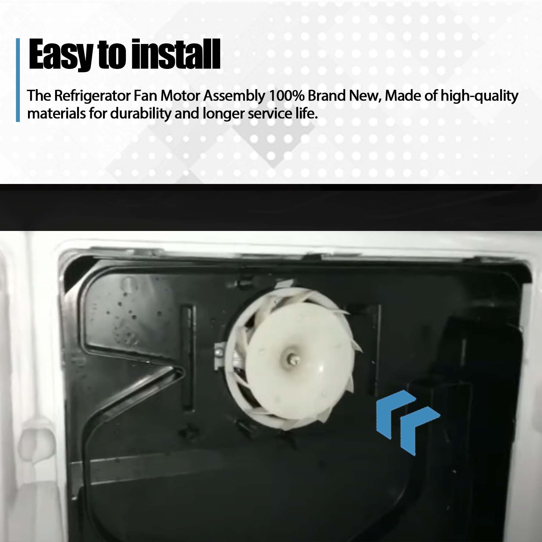 EAU65058313 - Conjunto de motor de ventilador de refrigerador para LG Kenmore EAU63103001 ODM-056F-13 AP7178307 PS16662420 EAP16662420