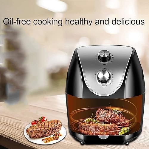 Miniatura 4 de Freidora de aire, horno freidora de aire, sin aceite, horno caliente eléctrico y cocina sin aceite, con control de temperatura, cesta antiadherente,
