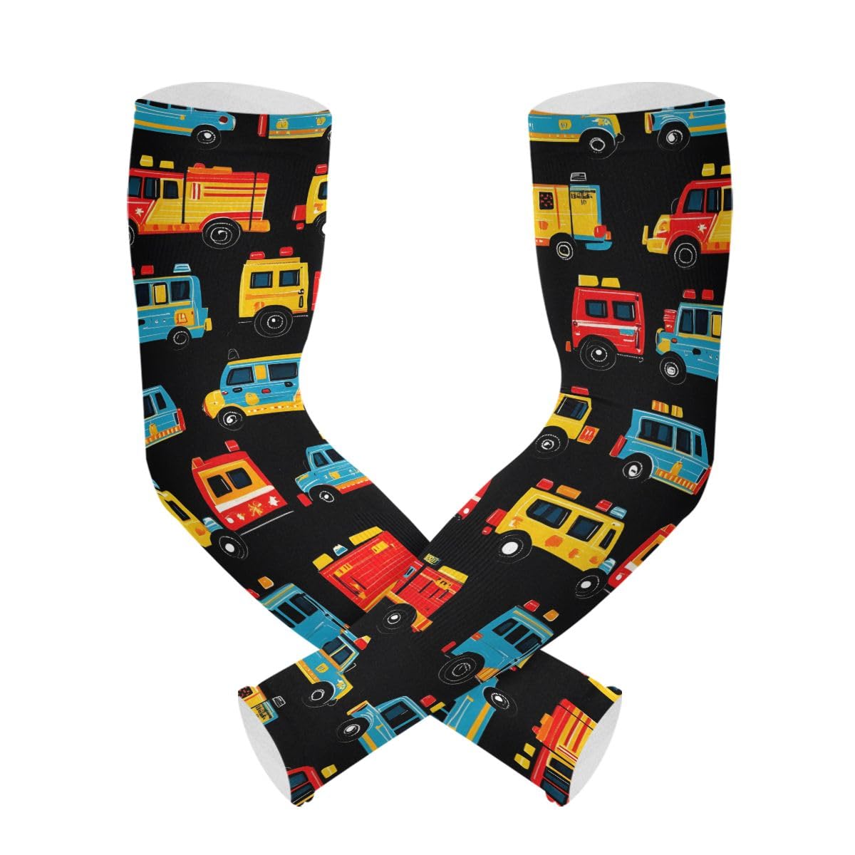 Cooling Arm Sleeves for Men Women UV Sun Protection Arm Covers Trucks Fire Compression Sleeves Sports Football Golf Cycling