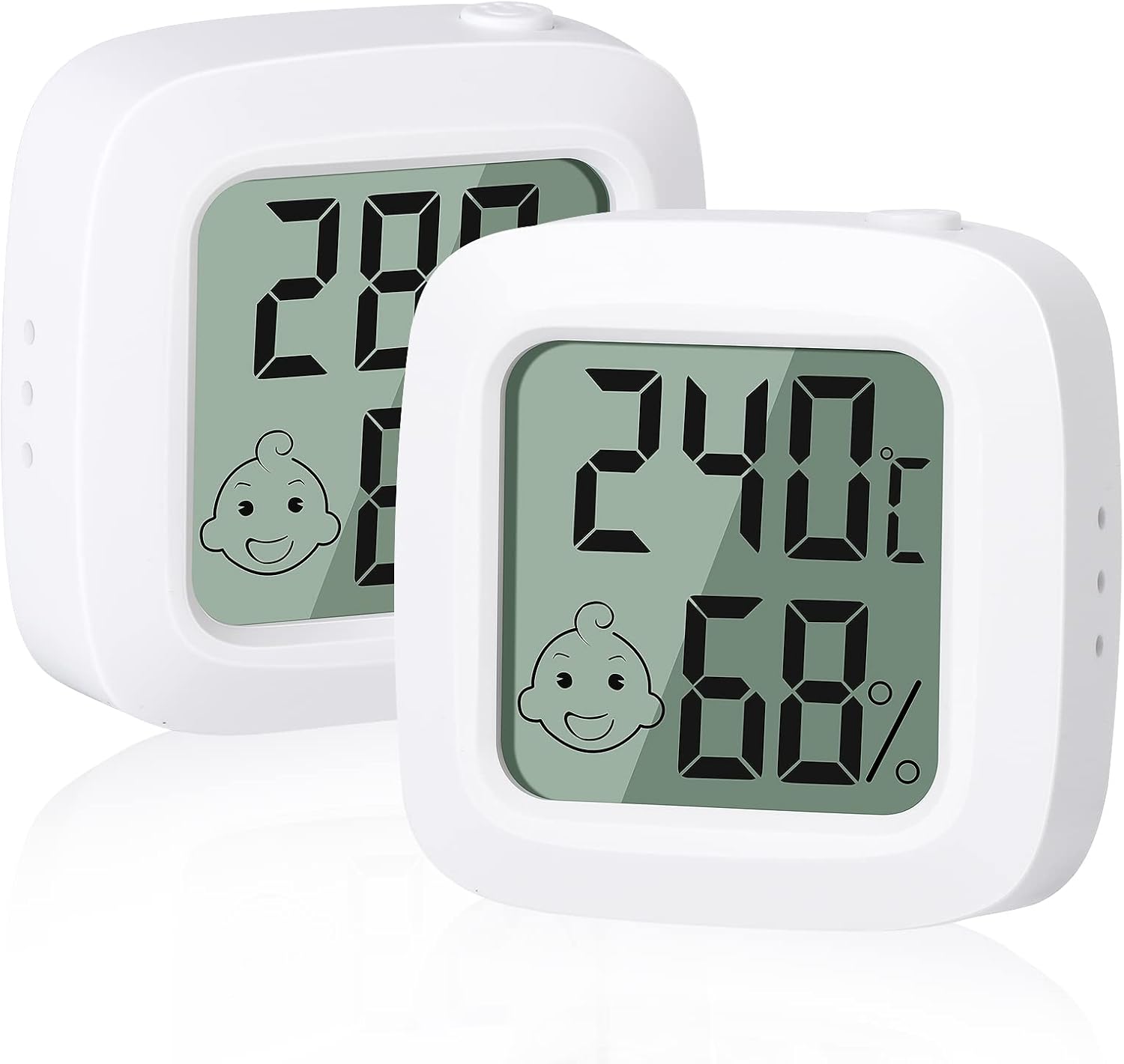 2 Pièces Thermomètre Hygromètre Intérieur, Thermomètre Digital