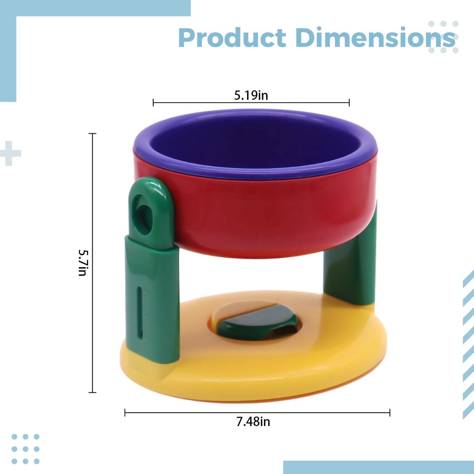 Comedero para perros elevado, altura ajustable, con ventosa, cuenco individual para perros con soporte, PP+ABS, 13,2 cm de diámetro, color rojo