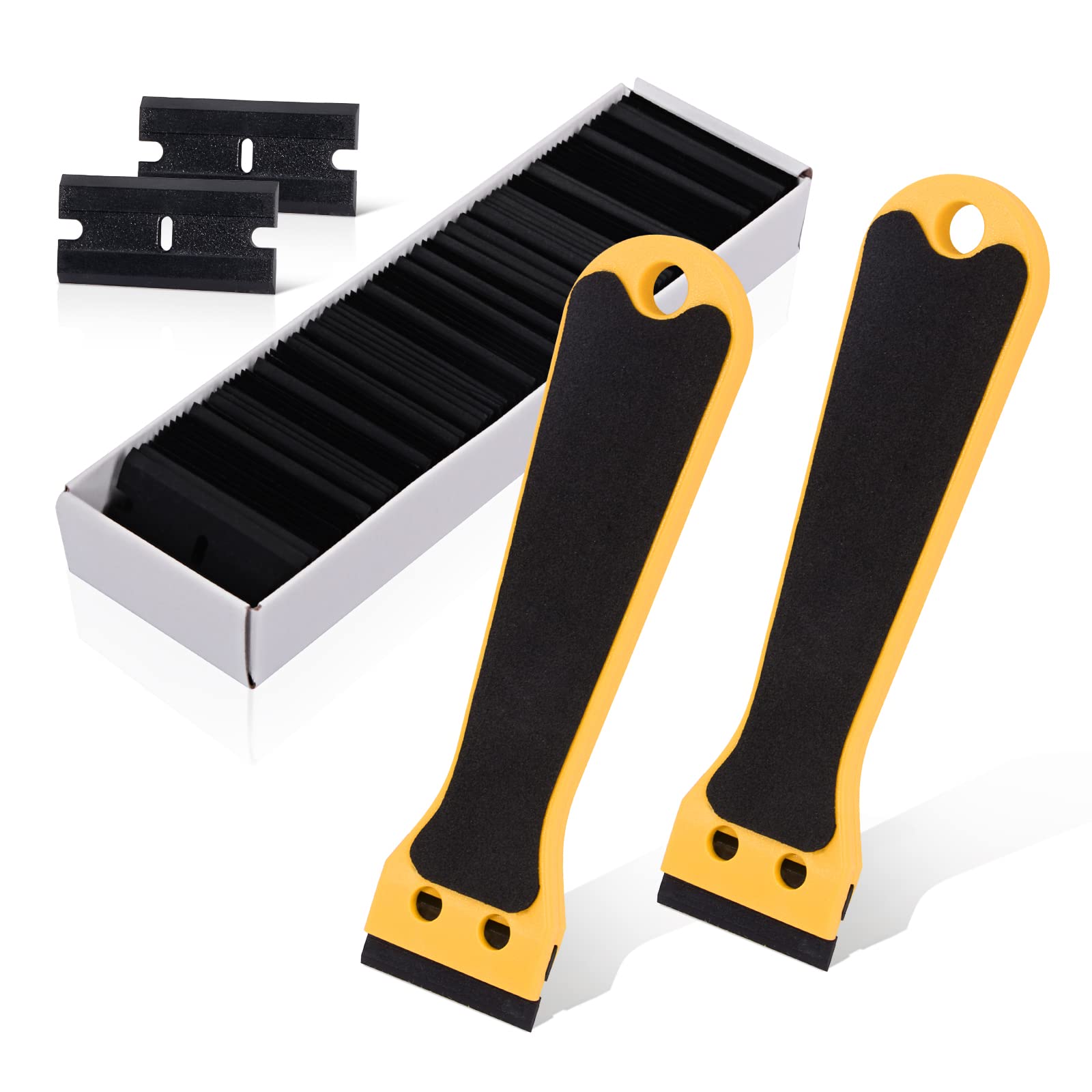 Moxeupon Grattoir à Verre Pour Voiture,Grattoir Autocollant Pare-Brise - Outil De Retrait De Grattoir à Colle - Outil De Grattoir De Film De Voiture Pour Sol, Pare-Brise De Voiture, Publicité