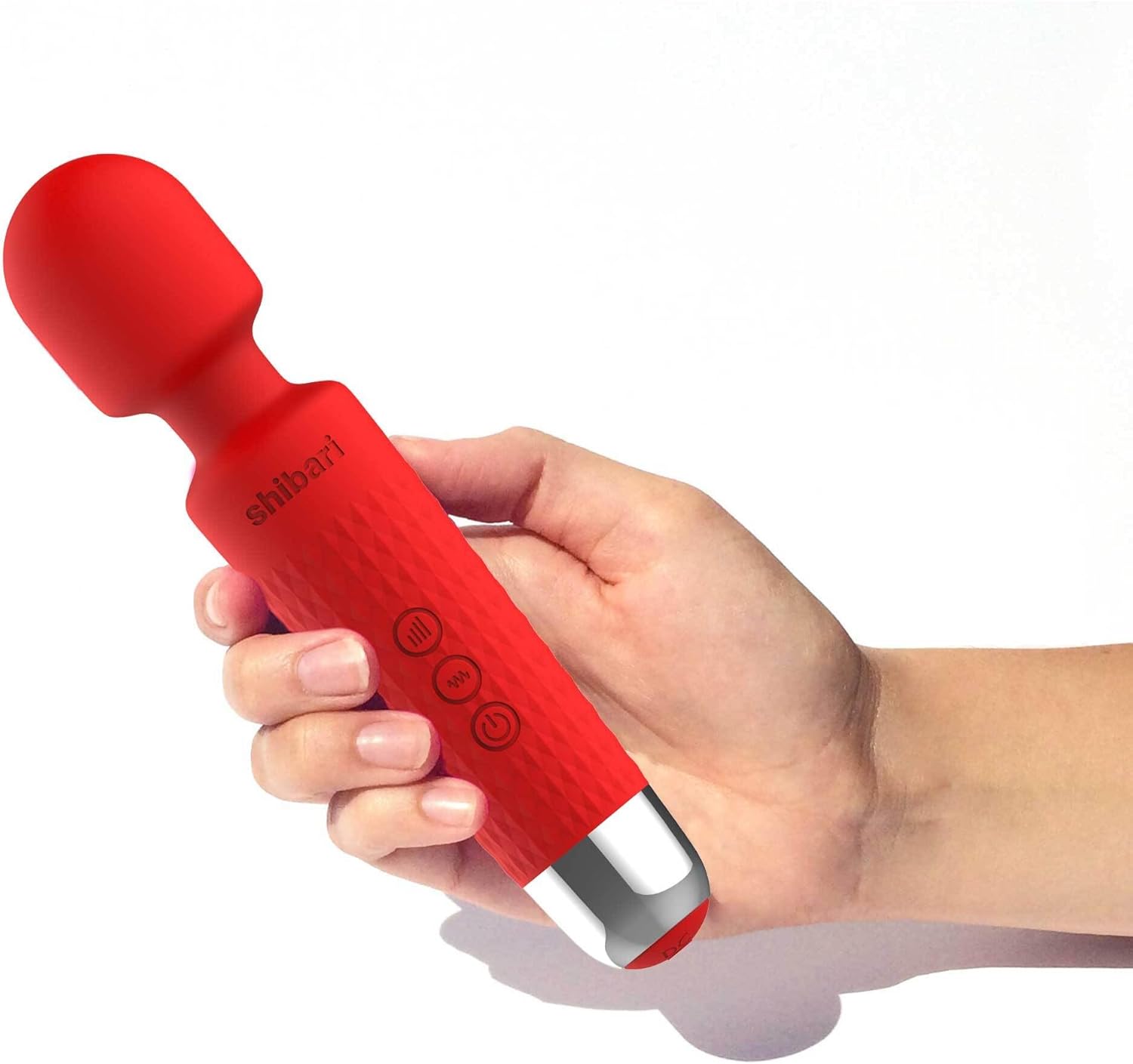 Shibari Mini Halo Vibrator, Wand Massager, Cordless, Quiet, High Power & Waterproof, Vibration Clitoris Stimulation, Adult Sex Toys, Personal Vibe for Women (Red Rose)