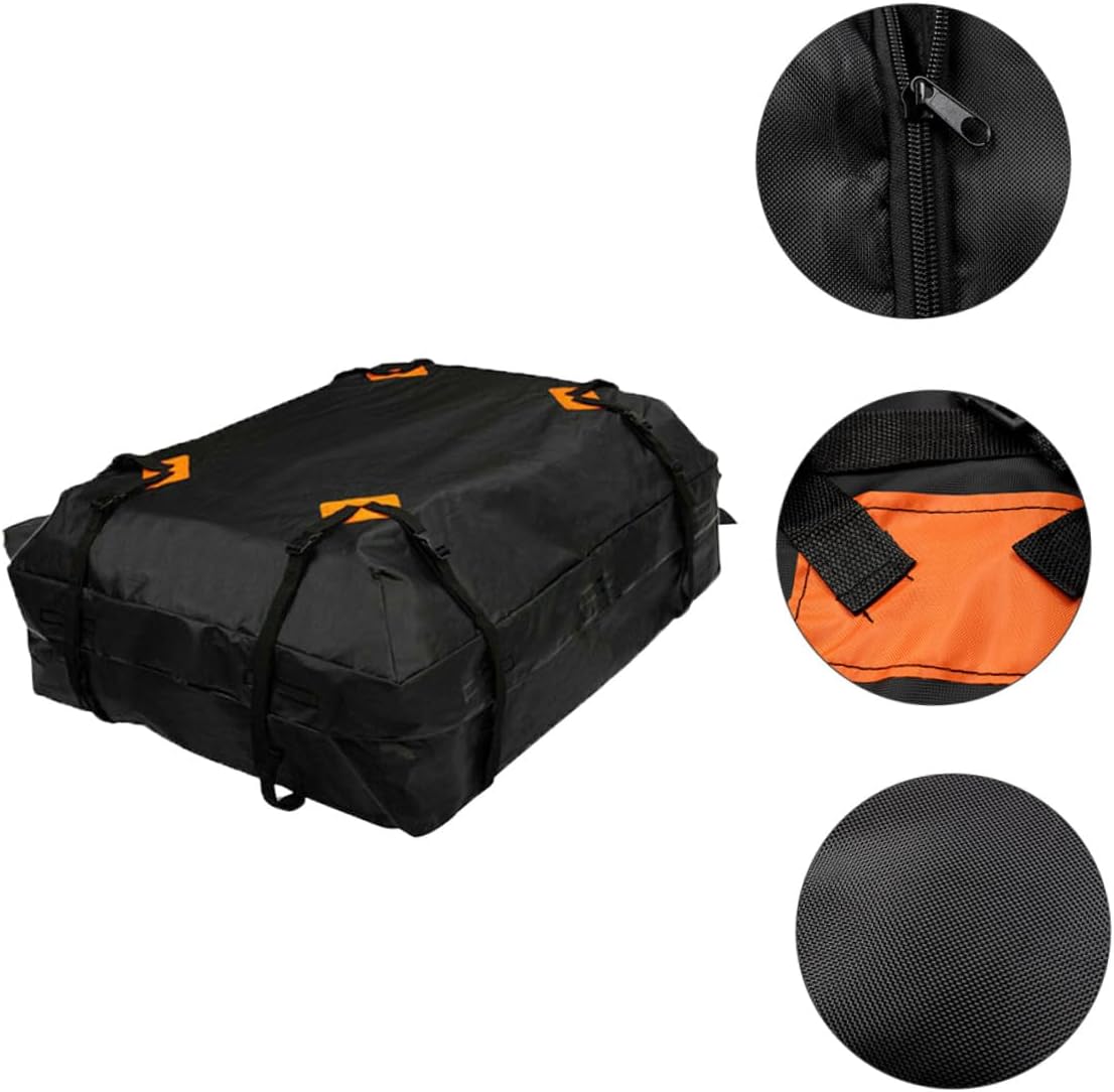 STOBAZA Waterproof 600d Oxford Car Roof Cargo Bag, Soft Rooftop Carrier with Dustproof Sun Protection, Large Capacity Vehicle Storage for Travel and Outdoor Use