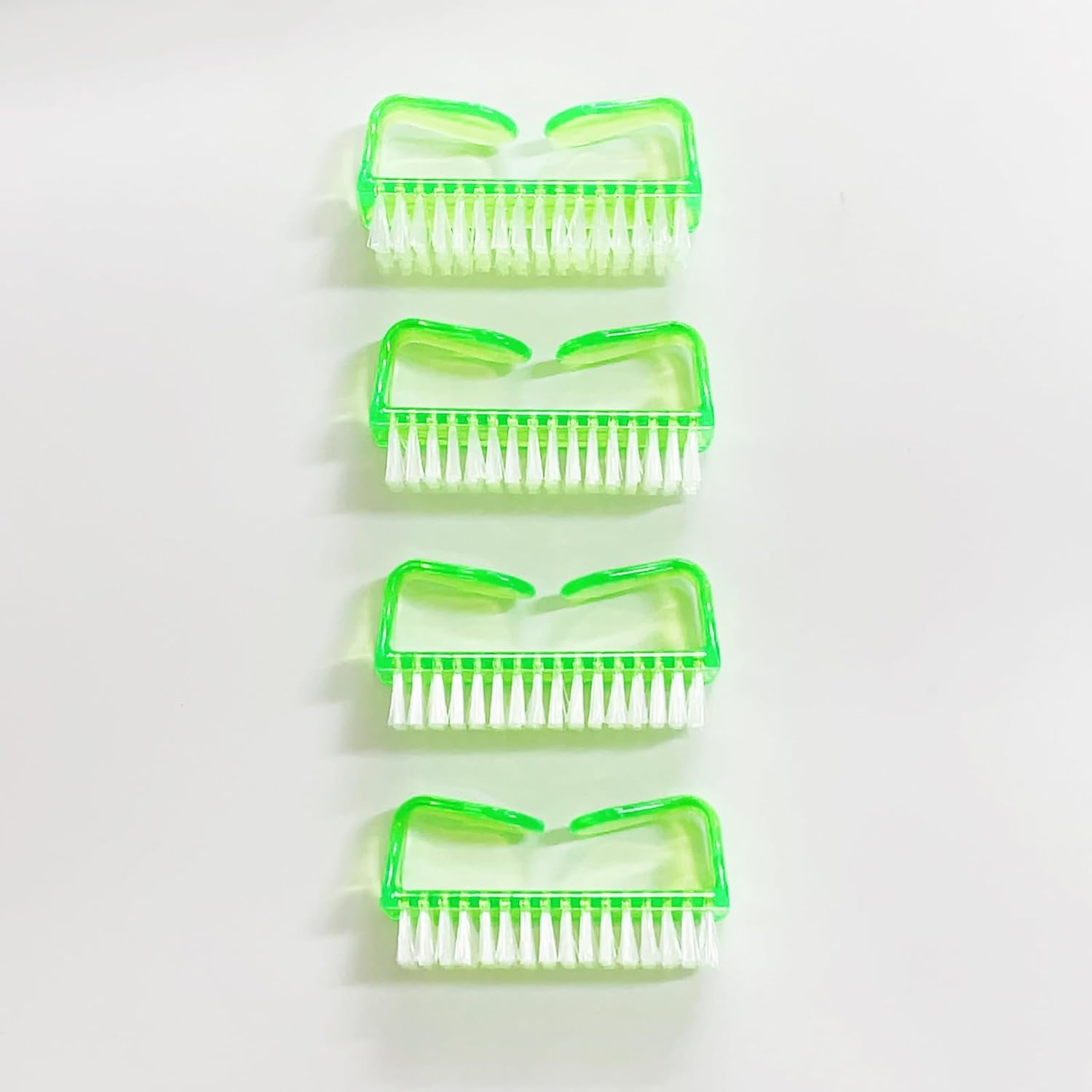 SQULIGT 4Pcs Nail Brushes for Cleaning Fingernails, Manicure Tools Scrub Brushes Kit, Toenail Brush to Clean Under Nails Pedicure Foot Small Brush Women Men (Green)