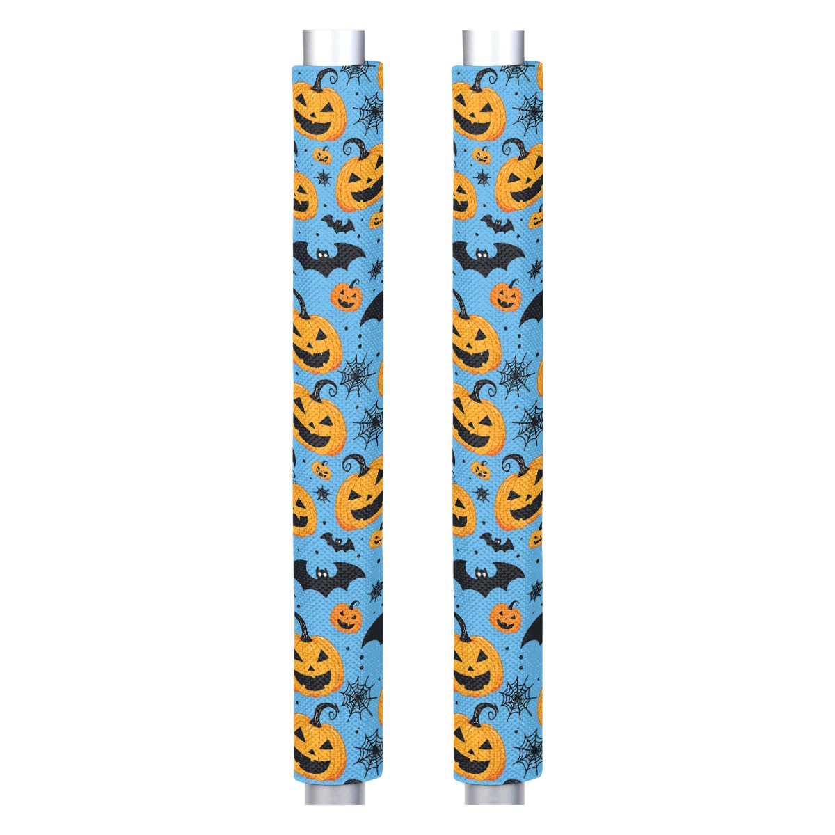 Pardick Refrigerator Door Handle Covers Set of 2, Halloween Pumpkin Bat Fridge Handle Cover Washable Fridge Dishwasher Oven Door Decor Protector Handle Cover, Keep Your Kitchen Appliance Clean