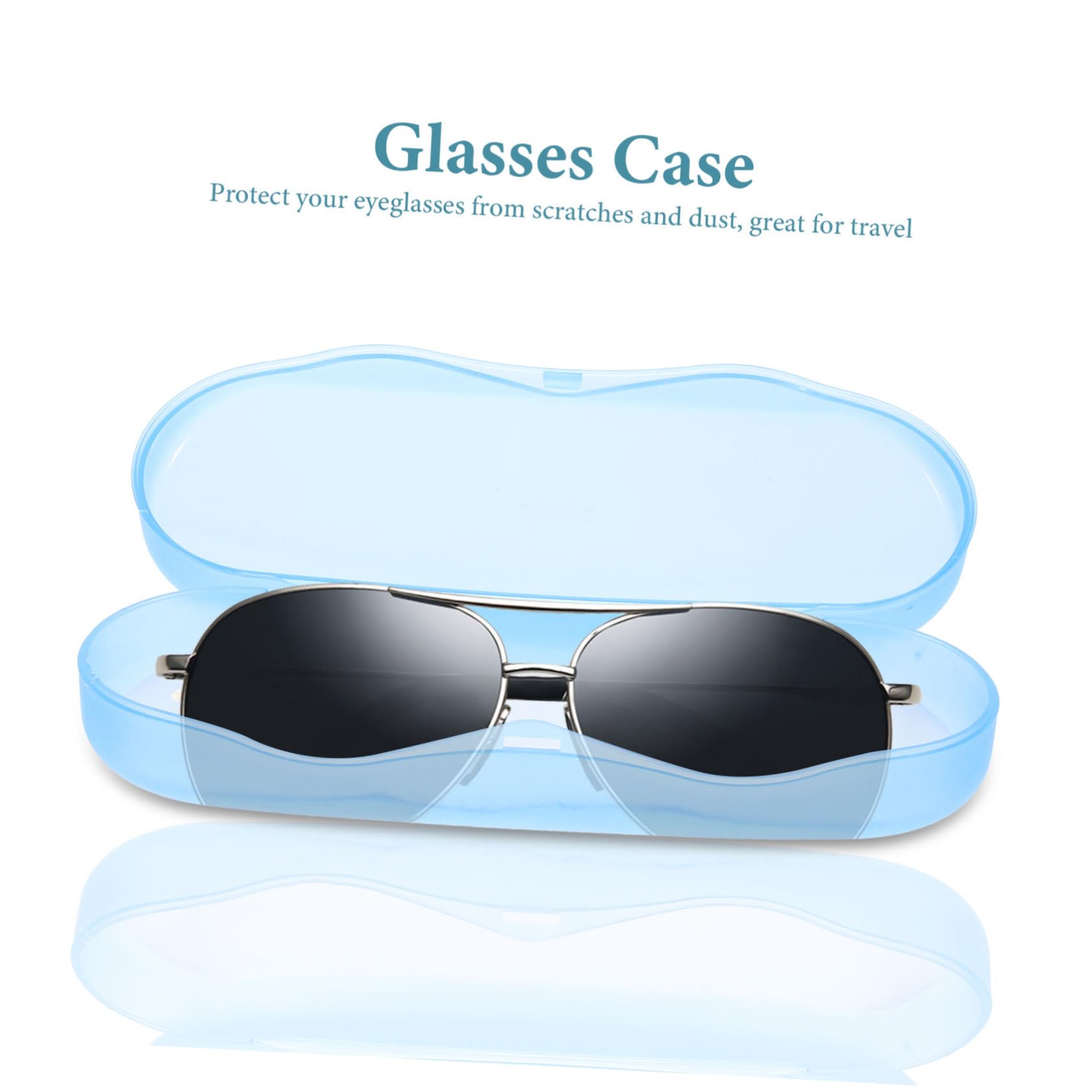 Beavorty 5pcs Slim Glasses Case Hard Sunglasses Box Lightweight Pp Eyewear Protector for Travel